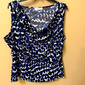 Calvin Klein Women’s Sleeveless Top, Drape Neck, 1X